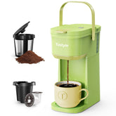 Cafetera Tastyle de una taza para cápsulas y granos, compacto para oficina