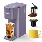 La Tastyle Mini cafetera portátil, vista frontal, ideal para espacios reducidos.