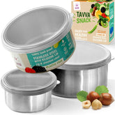 TAVVA Contenedor merienda infantil 12oz, compacto y seguro para la escuela.