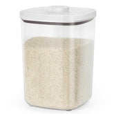 TBMax contenedor de arroz con tapa emergente, mantiene la frescura y facilita ver el contenido.