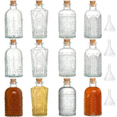 TBWIND botellas de vidrio 6oz con patrones vintage para bebidas y regalos