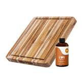 Teakhaus tabla de corte con Surco de Jugo para recoger líquidos durante cortar