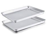 TeamFar bandeja horno externa 16x12x1: superficie duradera para hornear sin aluminio.