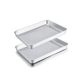 TeamFar bandejas para horno tostador en acero inoxidable con acabado duradero para hornear.