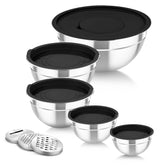 TeamFar bol mezclador de acero inoxidable 0,7 qt para mezclar ensaladas con facilidad.