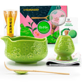 Teanagoo chawan cerámico verde de 510 ml para ceremonias de matcha y bebidas.