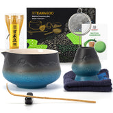 TEANAGOO conjunto de 7 piezas para matcha, ideal para ceremonia y desayuno.