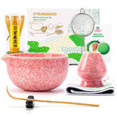 TEANAGOO tazon ceramico rosa para preparacion suave y ceremonial.