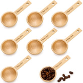 Tebery 8 piezas cucharas medidoras de madera de haya para uso diario en cocina.