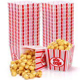 Cajas Tebery para palomitas de plástico con apertura, ideales para fiestas y eventos.