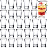 Vasos Tebery 60 ml en vidrio claro para servir licores con estilo.