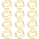 TecUnite aros dorados espiral para servilletas, ideal para mesas elegantes.