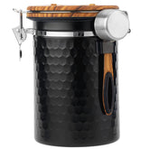 TEDSWAIT contenedor cafe aire 61oz muestra sello hermético para frescura prolongada.