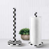 Teenyyou porta papel de cocina ajedrez negro-blanco añade estilo y orden en la encimera