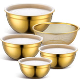 Teenyyou cuenco dorado de 1.5 qt para batir y medir con precisión