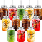 Teenyyou vaso plástico 18 onzas con tapa de aluminio y pajita, ideal para agradecer.