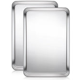 Bandeja Terlulu 16x12 con acabado espejo para hornear de forma uniforme.