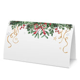 Tesedupoole etiquetas de comida de Navidad 25 pack para la mesa, con diseño único