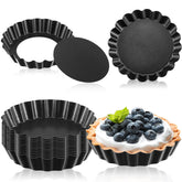 Moldes Tessco mini tartas con fondo desmontable, desmoldado fácil y limpio
