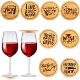 Tessco for you, cubiertas de vaso de vino en bambú, diseño 1, evitan derrames