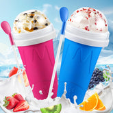Tgosomt dos-pack copas para granizados, colores azul y rosa, ideal para personalizar bebidas.