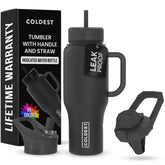 The Coldest Water, vaso termico con asa ergonómica, ideal para llevar al trabajo.
