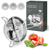 The Hungry Artisan molinillo de alimentos con mango ergonómico para giros suaves en la cocina.