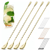 The Little Green Change: conjunto de cucharas de bar en oro para uso diario.
