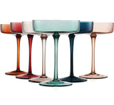 The Wine Savant copa deco vintage estriada para cócteles elegantes