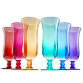 Vaso hurricane irrompible The Wine Savant en amarillo, perfecto para fiestas al aire libre.