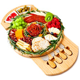 Thereye tabla de quesos con cuchillos deslizables para degustaciones organizadas