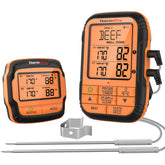 ThermoPro TP28 con dos sondas inalámbricas para control de carne y ambiente, útil para asados.