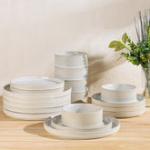 theterra vajilla ceramica 18 piezas, juego completo para la mesa diaria y uso cotidiano.