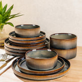 theterra-juego-platos-ceramicos-12-piezas, conjunto para una mesa elegante y práctica