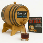 THOUSAND OAKS BARREL con frente de pizarrón para personalizar notas en la barra.