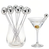 Threehoney brochetas coctel con olivas de acero inoxidable, duraderas y seguras para tus bebidas.
