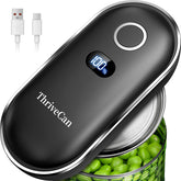 ThriveCan abrelatas eléctrico con un toque para abrir latas fácilmente en casa.