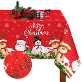 Funda Tiamon con muñeco de nieve para Navidad, protege la mesa y añade encanto.