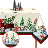 Mantel navideño Tiamon con muñeco de nieve, ideal para ambientar la mesa festiva.