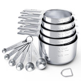Conjunto TILUCK de tazas medidoras en acero inoxidable para medir con precisión.