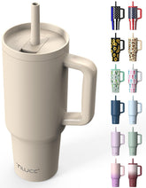Vaso TILUCK 40 oz con asa, cómodo para llevar durante caminatas.