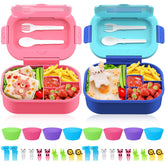 TIME4DEALS Bento Box con 4 celdas para separar comidas fácilmente.