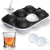 TINANA bolas de hielo esféricas 2,5 pulgadas para whisky y cócteles, enfrían lentamente