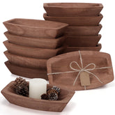 Tioncy cuencos de masa de madera rústicos para decorar con calidez