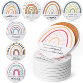 Tioncy posavasos cerámicos absorbentes protegen la mesa ante derrames.