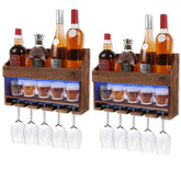 TIRYIUOU estante de vino para pared con LED, realza tu colección.