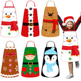 Delantal infantil Tkifoda con bolsillo, ideal para manualidades y horneado durante fiestas.