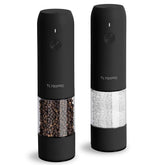 Molinillos eléctricos TLYSXPRO con carga por USB-C y diseño elegante para la cocina.