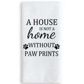 Toallas de cocina TNUW con tema perros, enfoque patitas, ideal para secar manos.