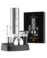 TOMEEM abrelatas eléctrico para vino, set completo, apertura rápida